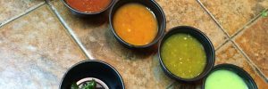 dishes of salsa