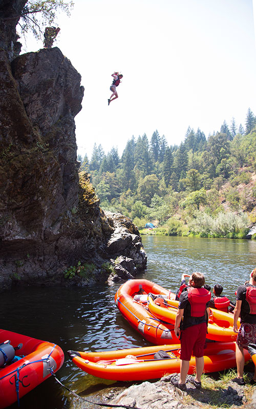 Cliff Jumping at Kidder Creek High Adventure Camp