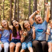 Group of kids at Kidder Creek along with their Counselor