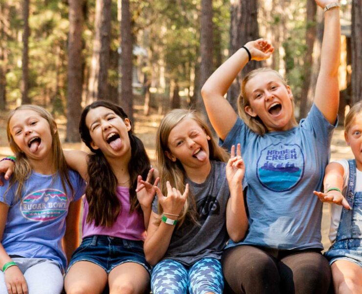 Group of kids at Kidder Creek along with their Counselor